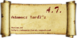 Adamecz Taráz névjegykártya